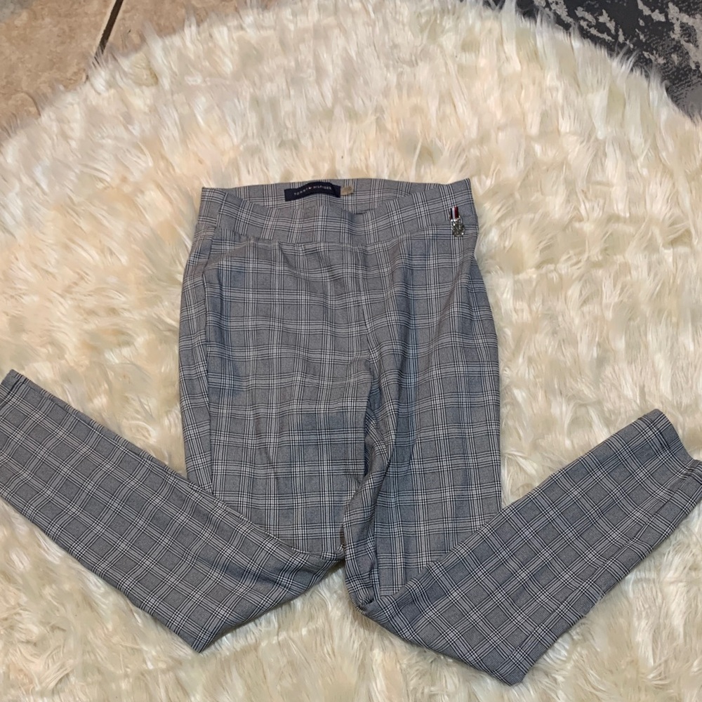 Tommy Hilfiger Gray Plaid Crop Pants
